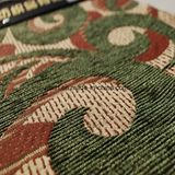 Green Color Chenille Jacqaurd Fabric for Furniture (FTH31406)