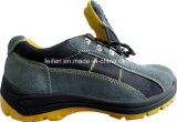 Suede Leather Casual Safety Shoe with Rubber Sole