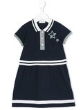 Custom Girl's Star Printing Dress with Striped