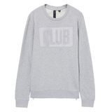 2017 China Wholesaler Woven Patch Unisex Terry Heather Gray Sweatshirt