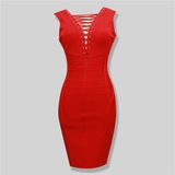 2017 Forever Unique Private Custom Cross V Neck Dress