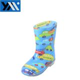 OEM Car Printed Waterproof Transparent PVC Rain Boots for Boys