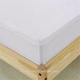 White Cotton Polyester Blended Waterproof Mattress Protector-Full Size