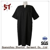 Linen Lady Casual Black T-Shirt Straight Dress