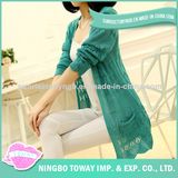 Hand Knitting Soft Cardigan Ladies Cashmere Woman Sweater