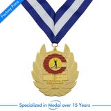 Custom Wholesale Miraculous Coin Personalized Kids Souvenir Alloy Enamel Religious Spinning Sport 5K Marathon Running Finisher Military Medal with Ribbon Hanger