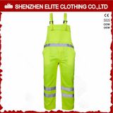 Men High Visibility Fluorescent Green Bib Overalls