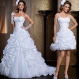 Strapless Bridal Ball Gown Organza Wedding Dress H5206