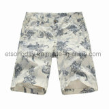 New Design Flower Printed 100% Cotton Men's Shorts (GDS-18A)