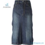 2017 Ladies Blue Drop-Crotch Culottes Denim Shorts