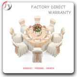 Taffeta Wedding Dinner Hall Covered Dining Table Chairs (YT-73)