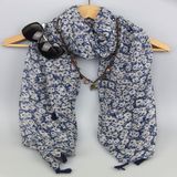 Fashion Printing Scarf with Tassel for Ladies Fashion Accessory