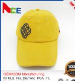 Wholesale Promotional Metal Plate Embroidery 100% Polyester Fabric Golf Hat