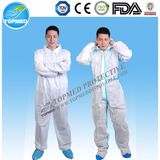 Disposable PP Lab Coat Disposable Nonwoven Coveralls with Hood