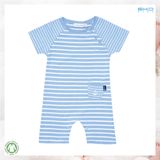 Sripe Color Baby Wear Shoulder Opening Infant Onesie