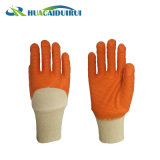High Quality Orange 3/4 Coated Wave Latex Gloves Suppliers