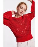 Ribbed Knit Crop Top with a High Collar and Long Sleeves