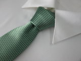 Green Colour Men's Fashion Woven Silk Neckties