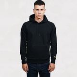 100% Cotton Kangaroo Pocket Hoodie with in Black