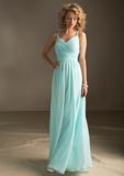 Chiffon with Strap A-Line Long Homecoming Bridesmaid Dress (BD3061)