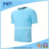 Sky Blue Quick Dry Round Neck T-Shirt for Man