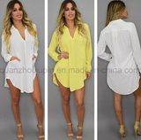 OEM Chiffon Summer Sexy Long Sleeves Blouse Dress