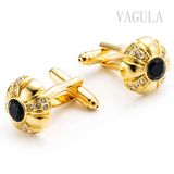 VAGULA Hot Sale Men Jewelry Gemelos Blue Opal Cufflinks 161