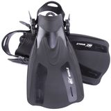 Short Blade Snorkeling Scuba Diving Fins with Open Heel Design