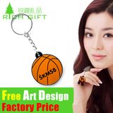 Custom Football/Basketball Shaped Metal Keychain for Gift Trolley Coin