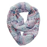 Girls Fashion Strawberry Printed Polyester Voile Infinity Scarf (YKY1115)