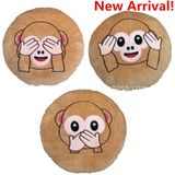 New American Popular Emoji Pillow Lovely Monkey Emoji embroidery  Pillows