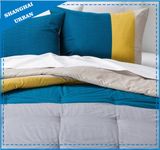 Color Shade & Stripe Printed Polyester Quilt Cover Set