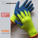 K-131 10 Gauges 5 Threads Polycotton Latex Working Safety Gloves
