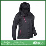 2018 Black Women 3 in 1 Waterproof Jacket