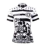 Black & White Short Sleeve Cycling Shirts Women's Cycling Jerseys Breathable Sport Outdoor Quick Dry