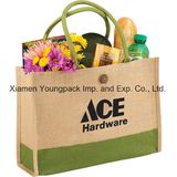Wholesale Bulk Custom Printed Two Tone Eco-Friendly Jute Promotional Bags