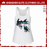 Womens Fashionable Custom Printed Cheap White Gym Tank Tops (ELTVI-58)