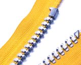 Vislon Zipper with Yellow Tape and Grey Teeth/Fancy Puller/Top Quality