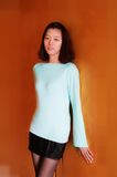 Ladies' Cashmere & Cotton Pullover Solid Color