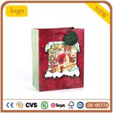 Christmas Socks Pattern Old Man's Gift Paper Bag