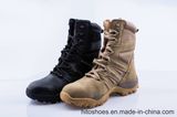 High Top Leather Construction Safety Shoes Rubber and EVA Outsole Military Boots