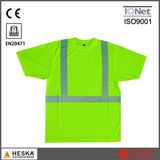 Safety Hi Vis Clothing En20471 Reflective Tape Work Yellow T-Shirt