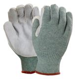 Cow Leather Palm Anti-Cut Abrasion-Resistant Safety Work Glove