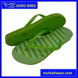 New Colorful Stripe Print PE Men Slippers