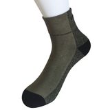 Half Cushion Poly Twisted Yarns Fashion Quarter Army Green Socks (JMPQ02)