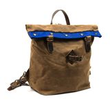 Good Quality Hot Sale Custom Waterproof Canvas Outdoor Backpack with Leather Trim