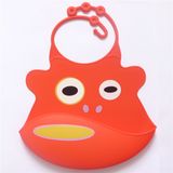 Baby Wear Flexible Waterproof Silicone Baby Bibs with Catcher