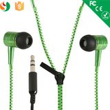 Colorful in Ear 3.5mm Zipper Earphone, Zipper Earbuds Headphone