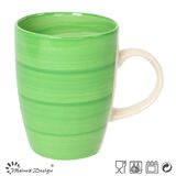 Green Color Hand Painting Cheap Price Stoneware Cup