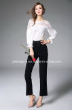 New Design Contrast Color Attractive Jumpsuit with Falbala Cuff